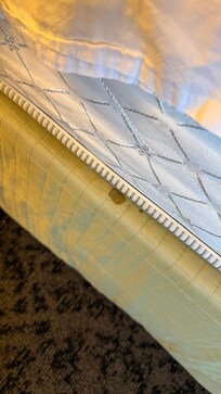 Old blood stain, mattress was old and uncomfortable