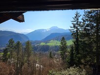 Vue de notre chambre sur les montagnes