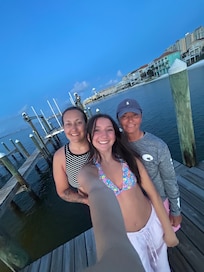 Watching the sunset on the dock!