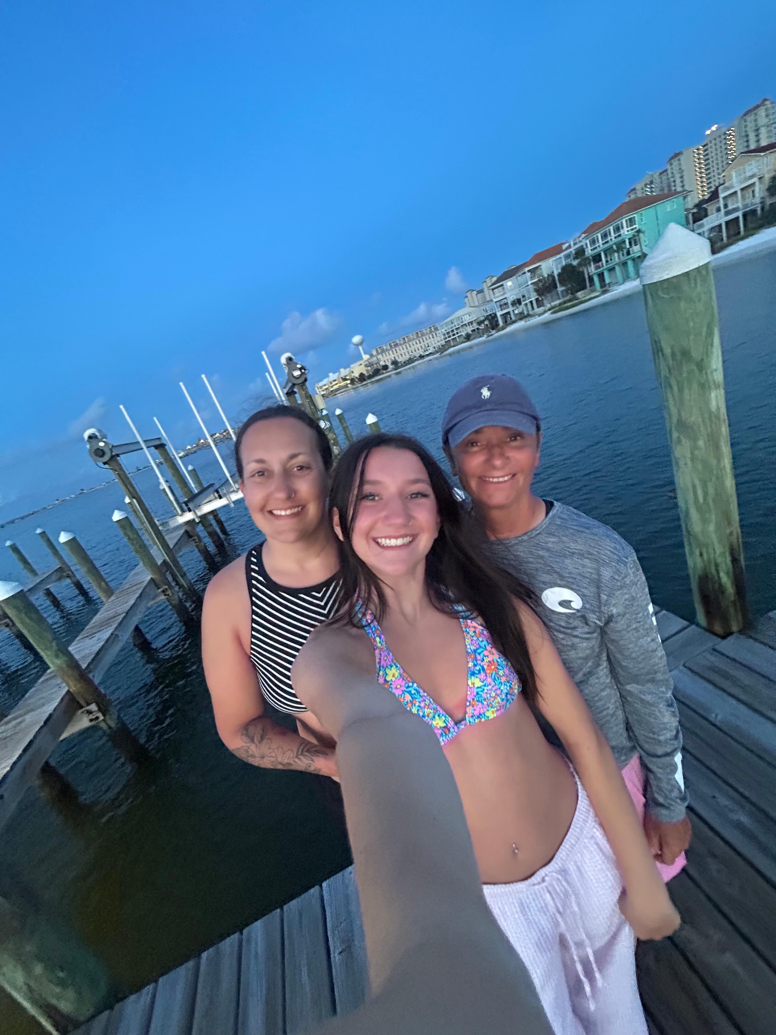 Watching the sunset on the dock! 