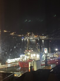 Night harbour view