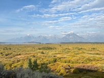 Grand Tetons view from Jackson Lake Lodge.