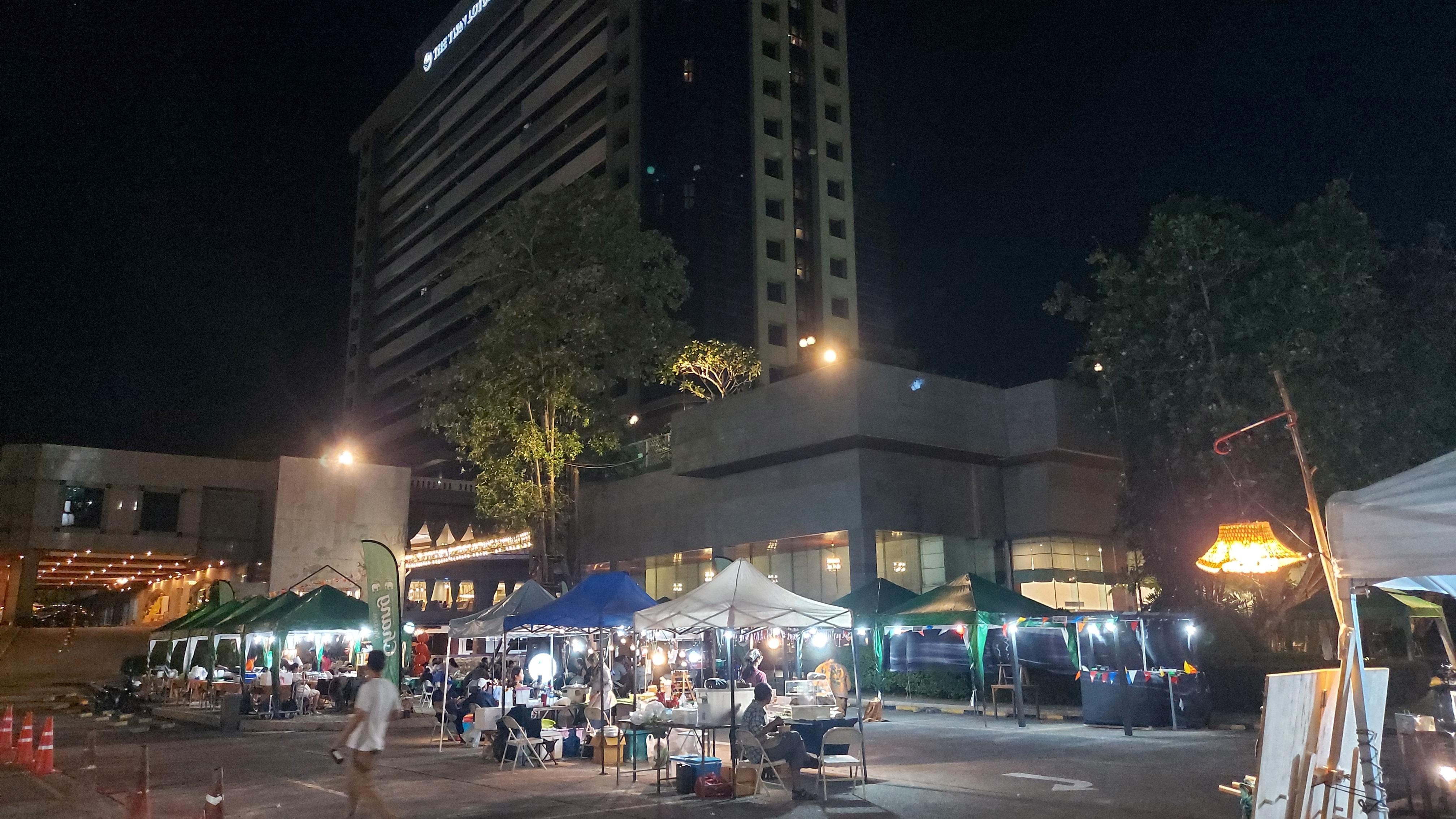 Local night market near the hotel