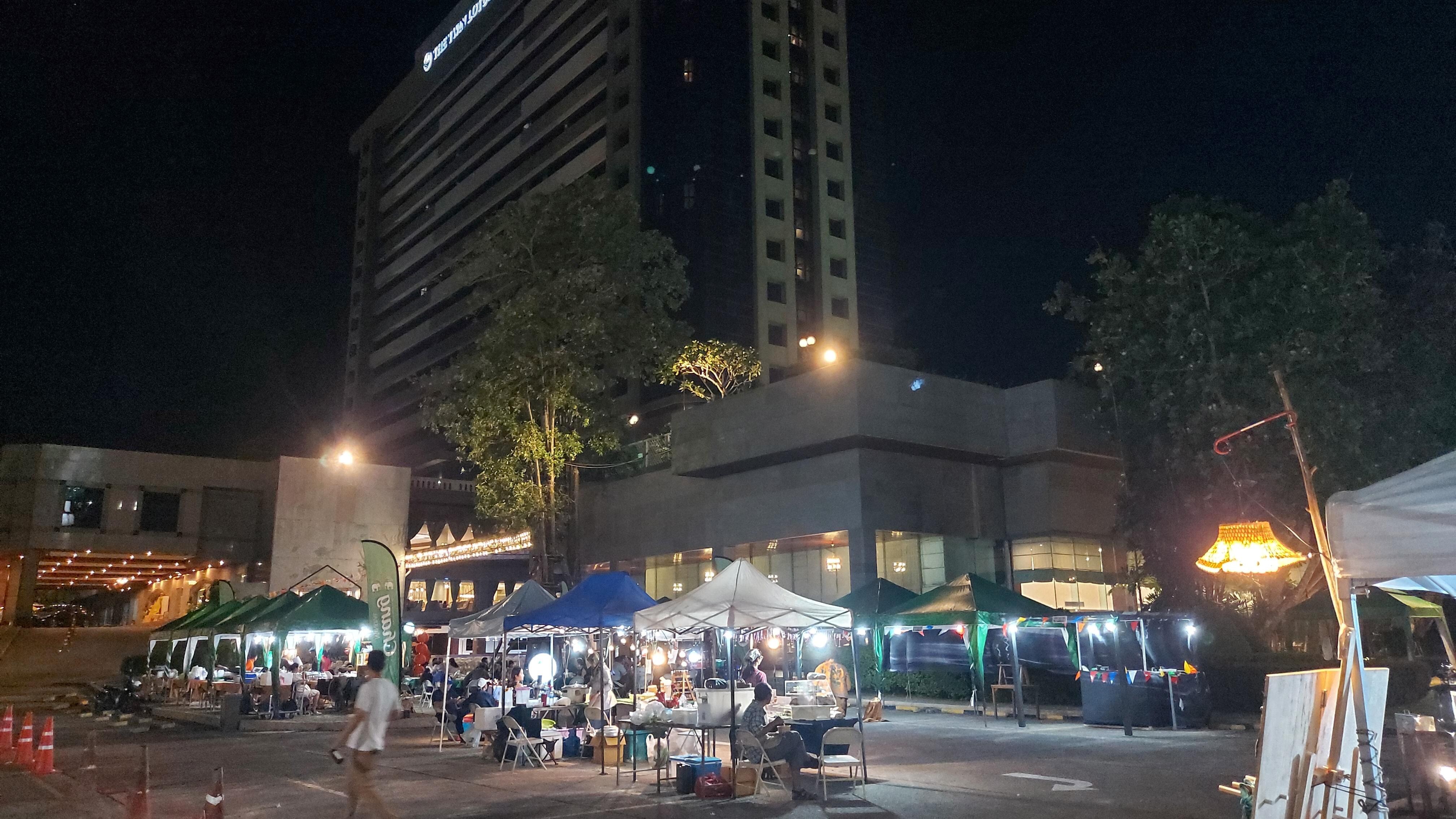 Local night market near the hotel