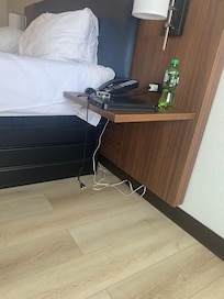 Flimsy side tables will break off if you lean on them.