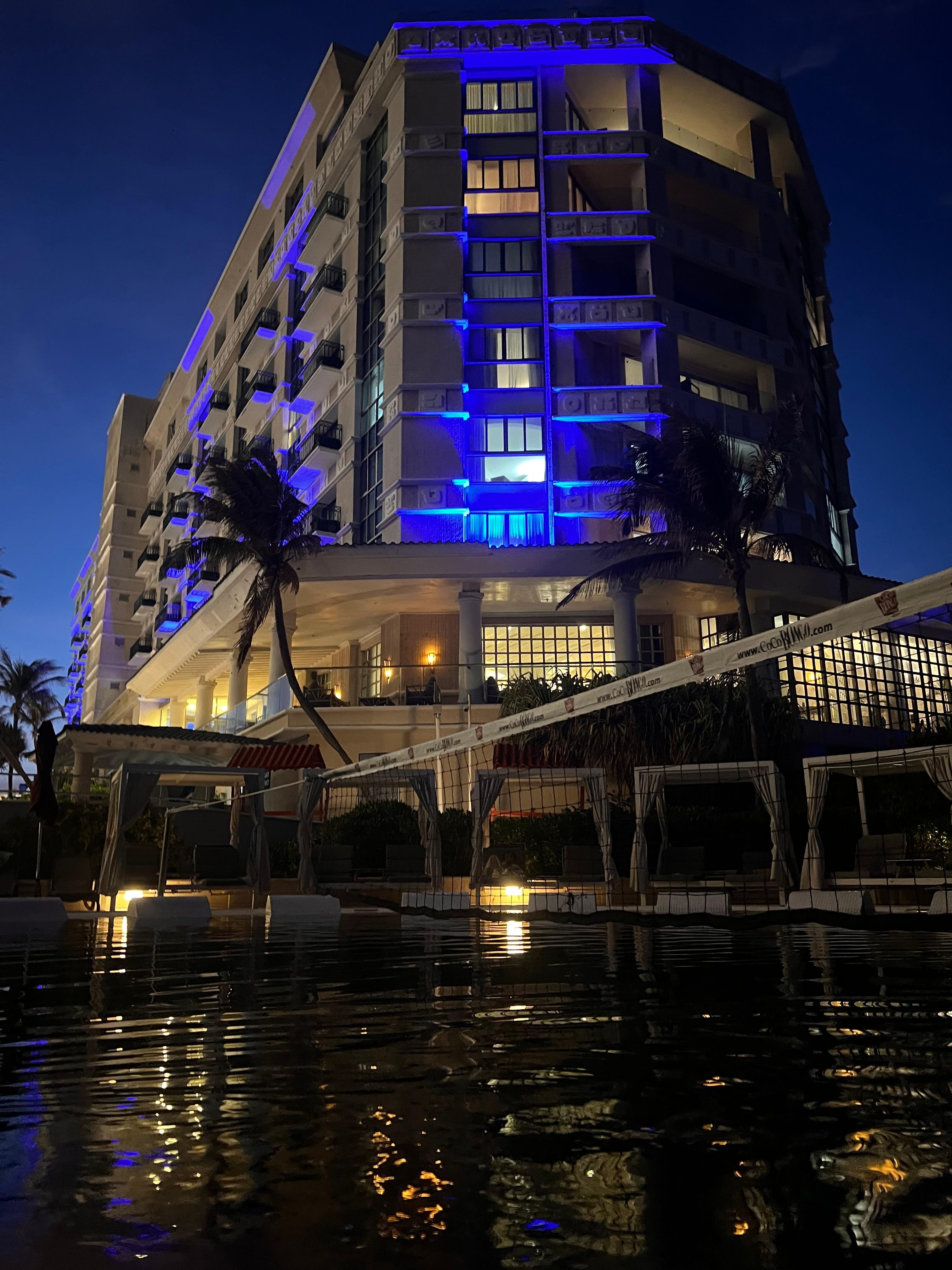Third pool view of resort.