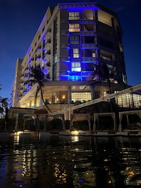 Third pool view of resort.