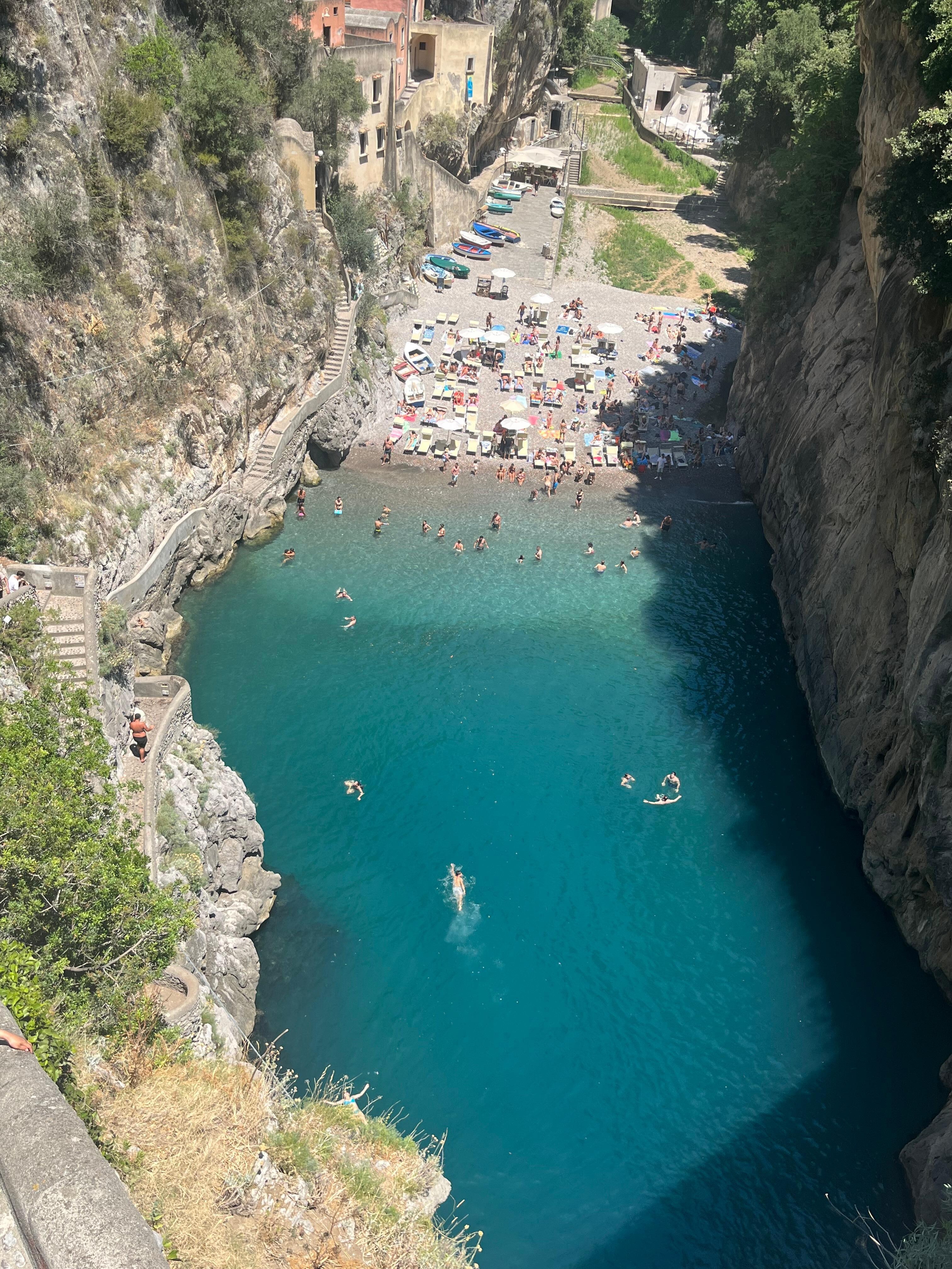 Furore beach right by hotel 