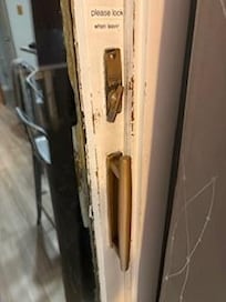 Sliding door damage