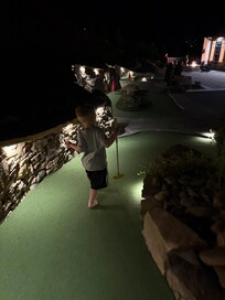 Mini golf at night