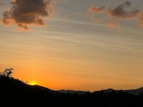 Sunset from the hot tub