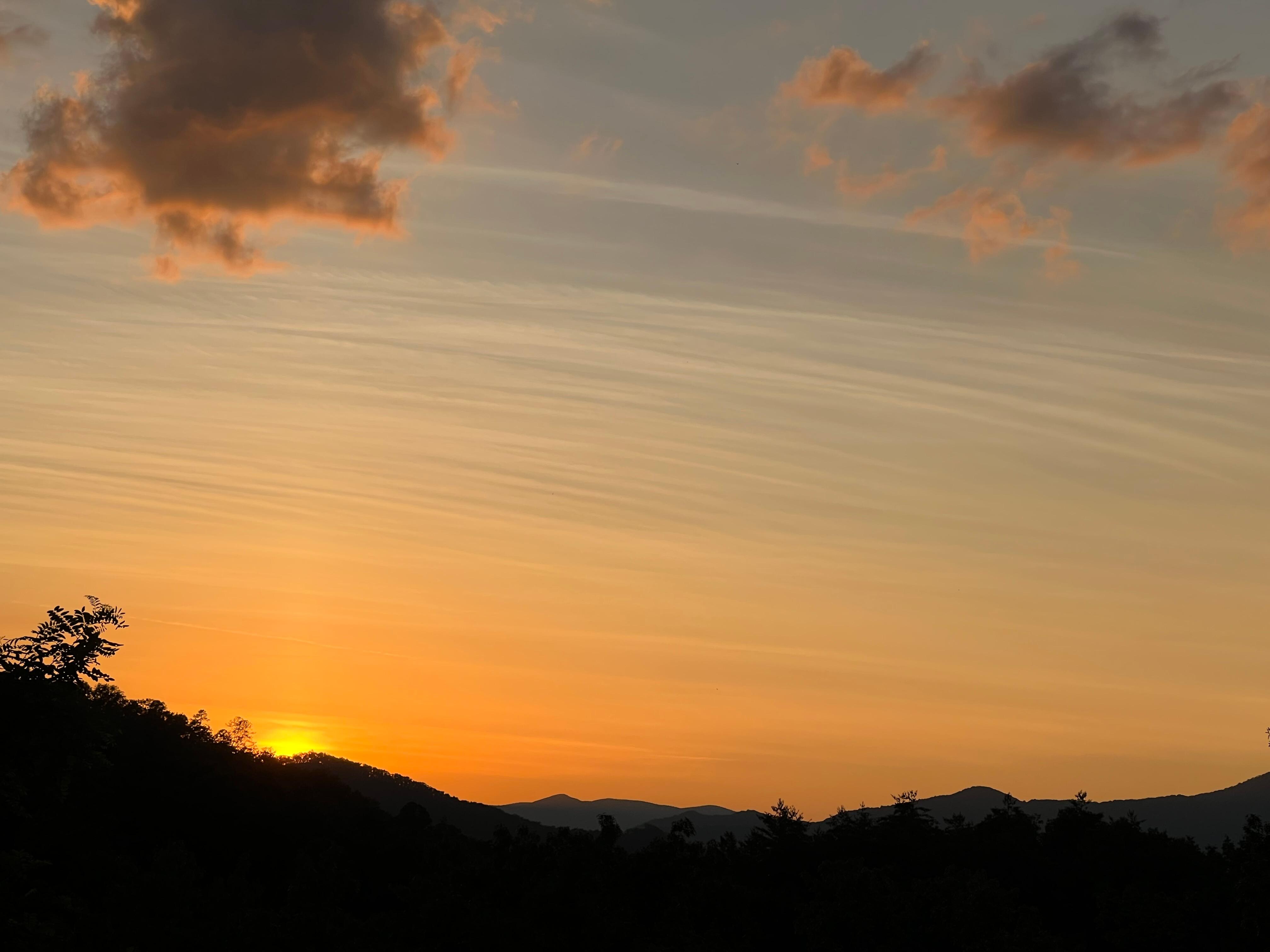 Sunset from the hot tub