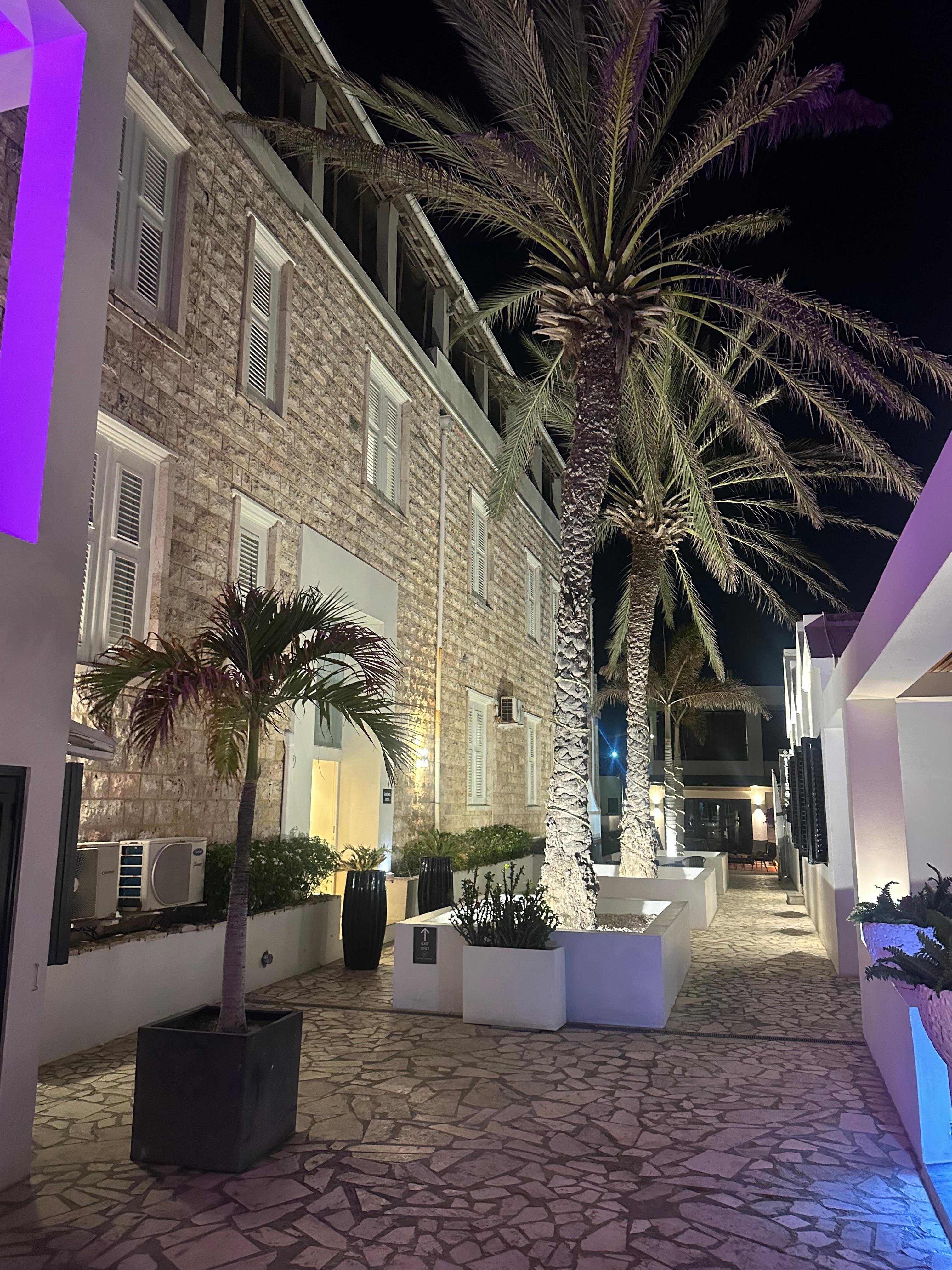 Walkway to the street from the pool