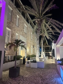 Walkway to the street from the pool