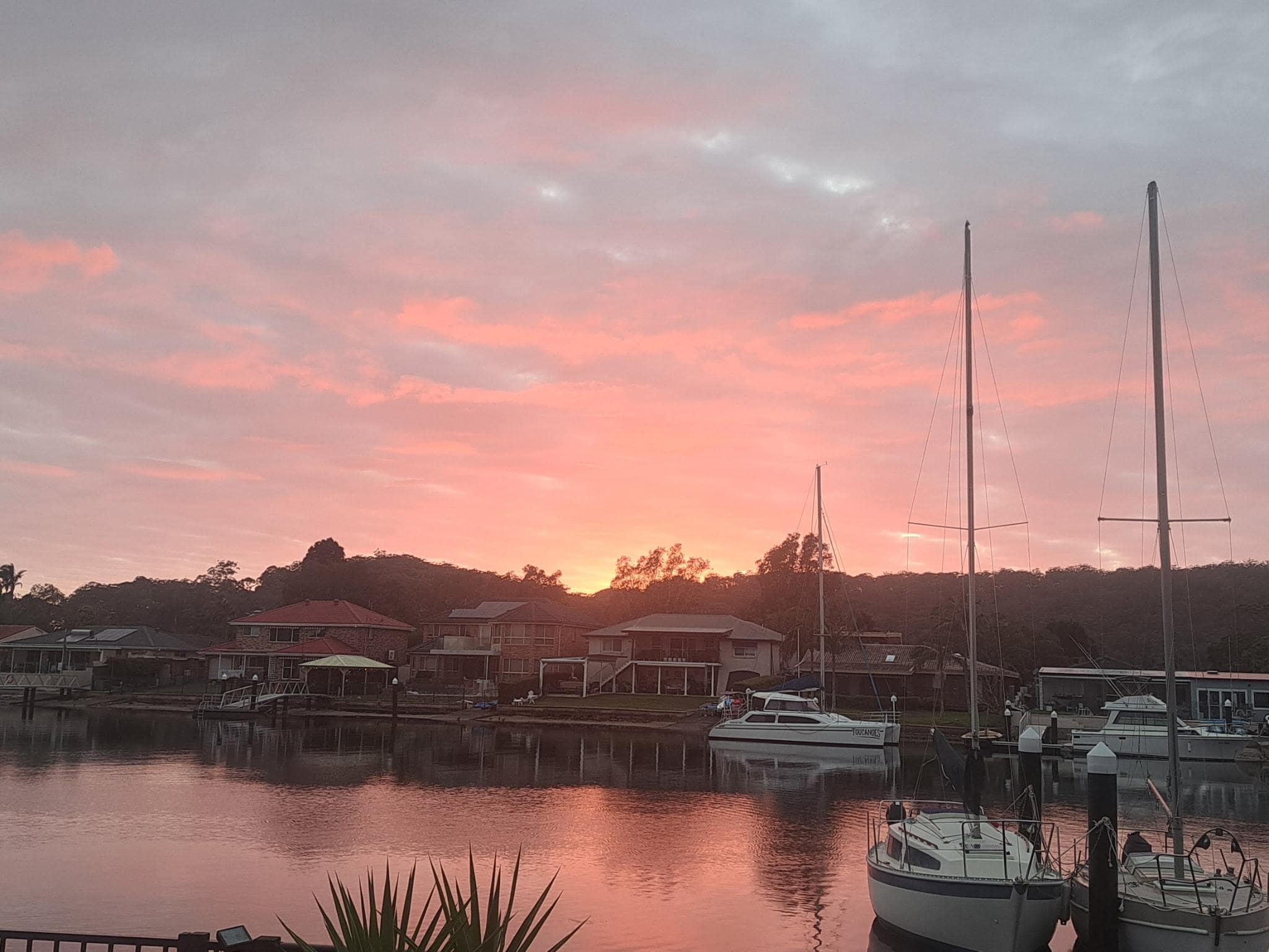 Sunrise from the back deck.