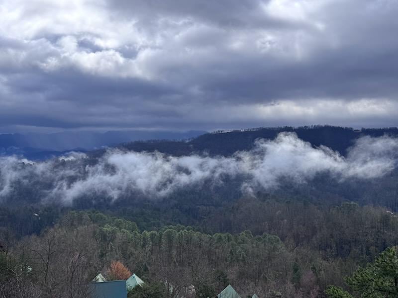 We love watching the sky and weather!  This was a great view for the many changes.  80° one day and showed the next morning.  