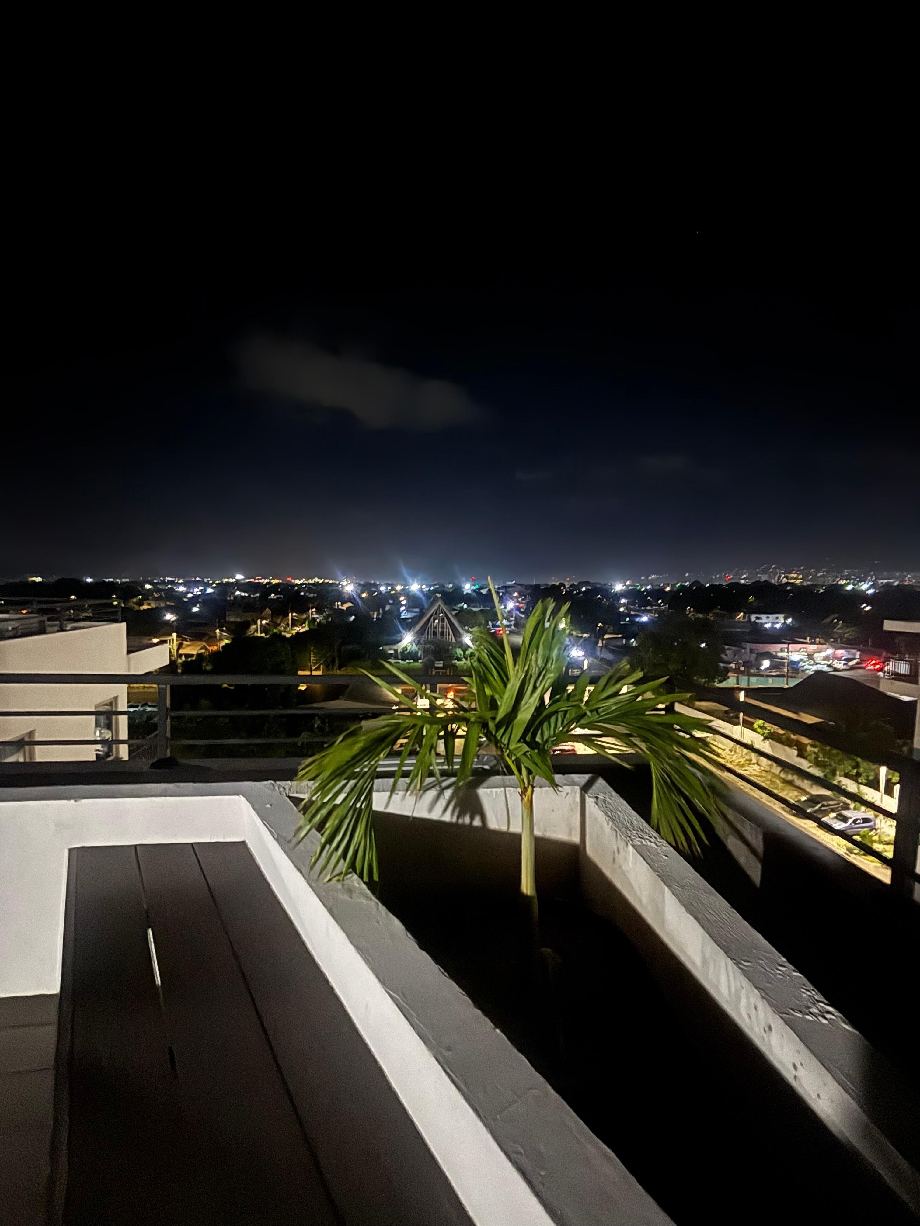 Night view from the  roof top balcony 