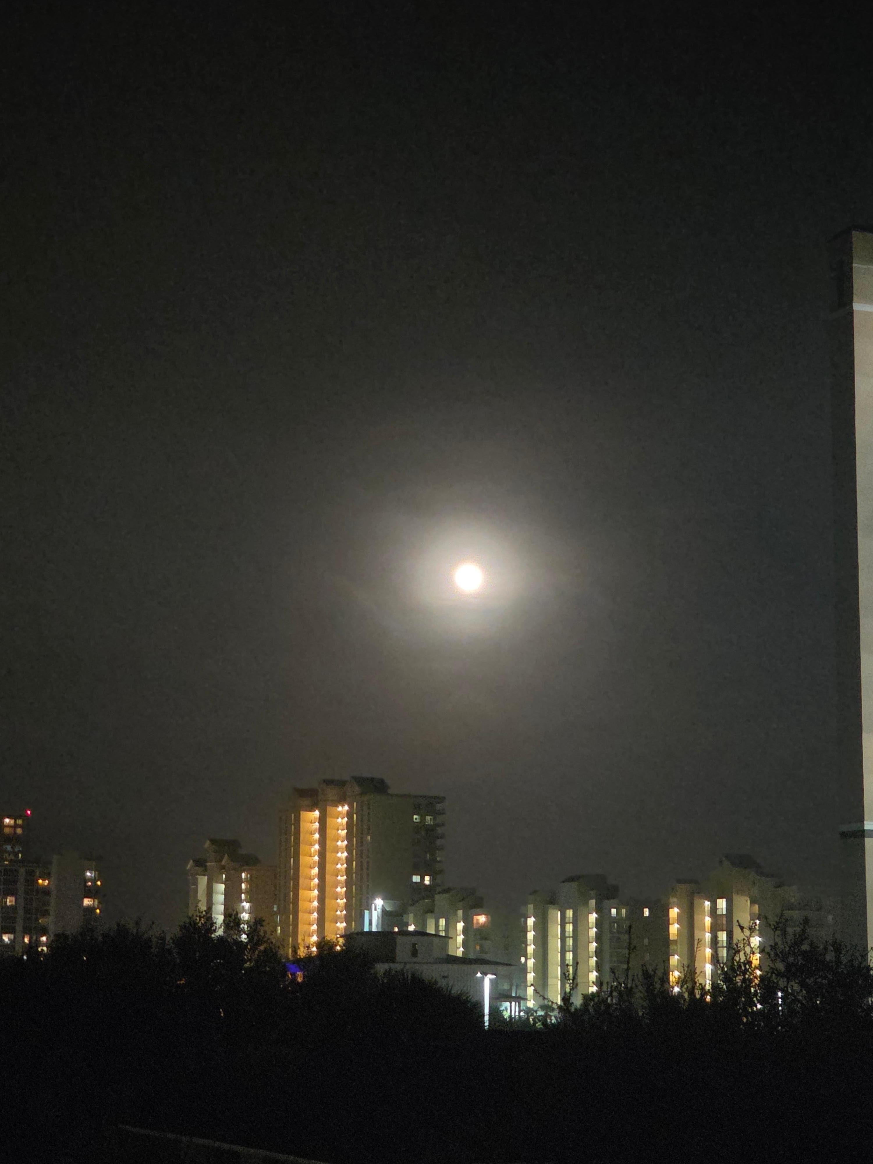 Full moon from back deck. 