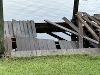 This is the dock that was at the house, totally misrepresented as there was a perfectly constructed dock on the VRBO site for the house.