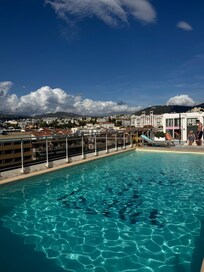 Rooftop pool area