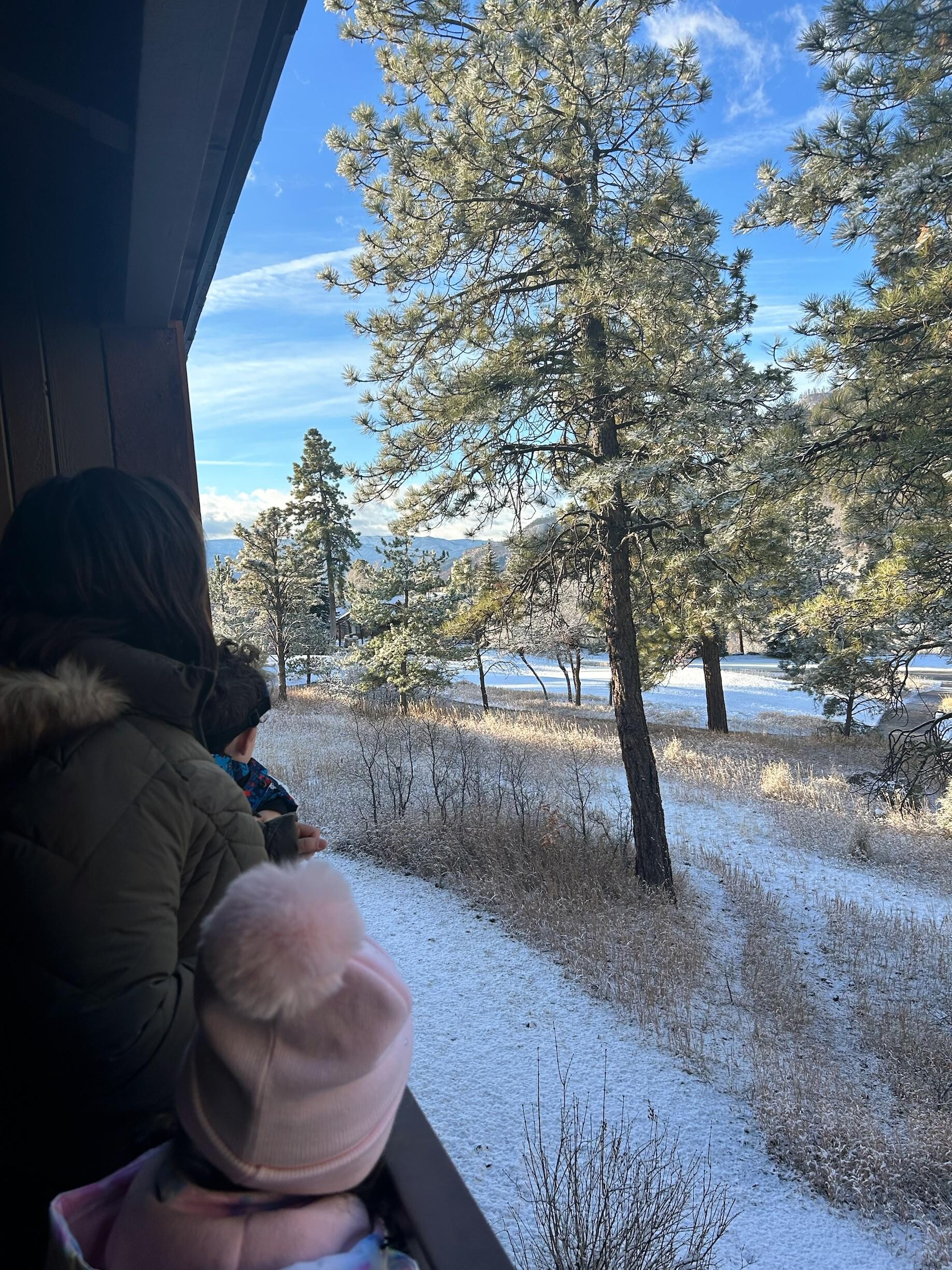 The view of the mountains from the balcony were beautiful 