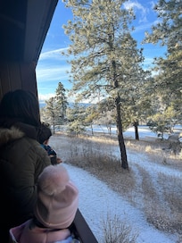 The view of the mountains from the balcony were beautiful