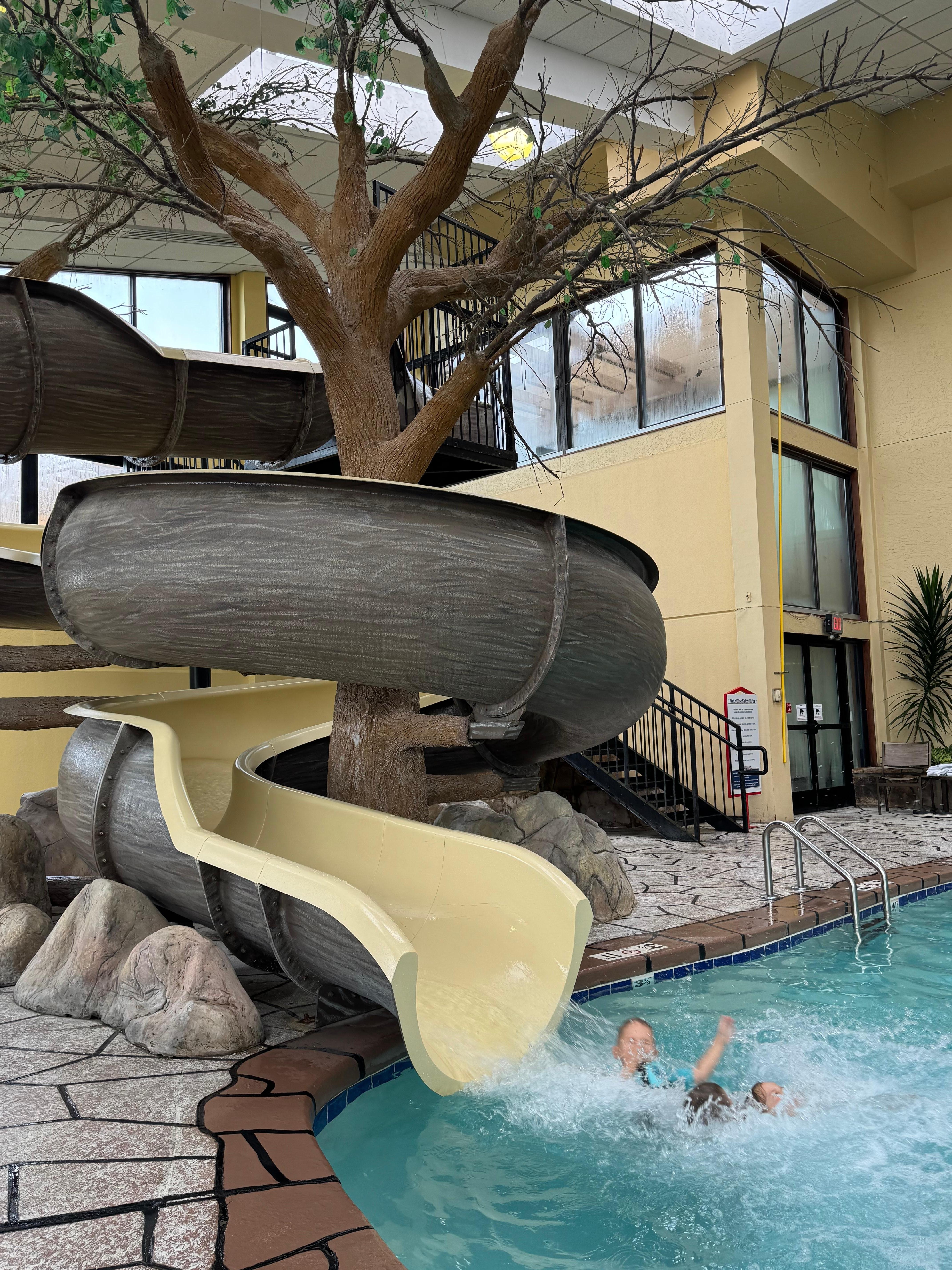 Pool area was a highlight of the trip for the kids. 