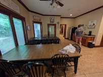 Lots of seating in the kitchen! House has two refrigerators and two coffee makers - one that takes grounds and another that takes Kcups