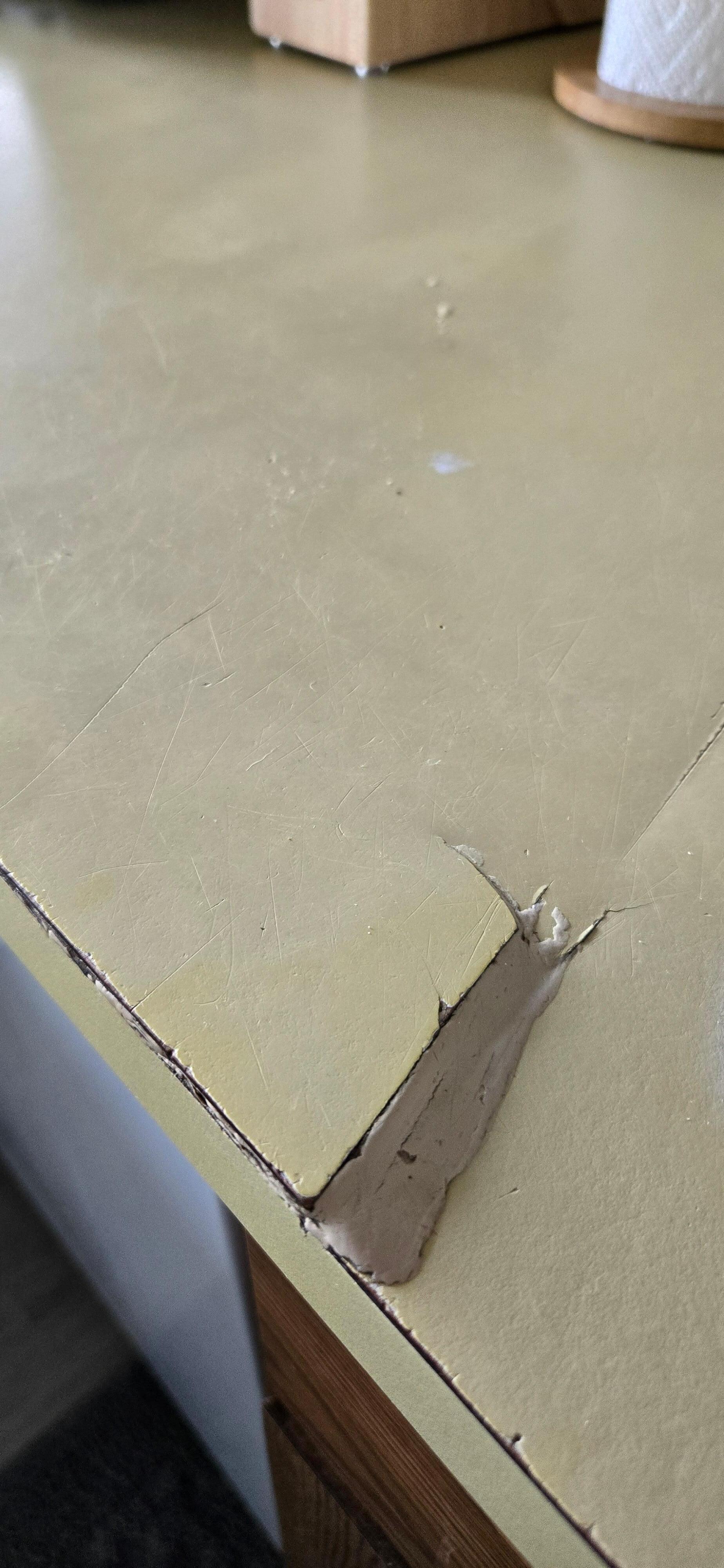 Filthy & damaged kitchen counters