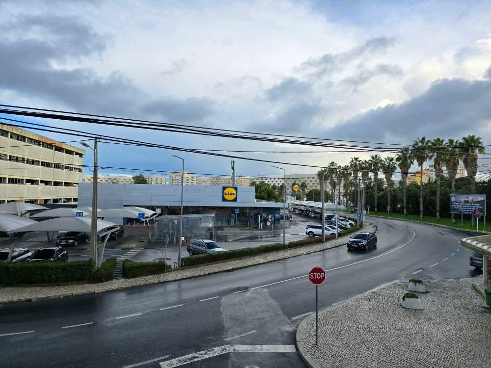 Our view with a good grocery store across. Street is busy before 10 pm