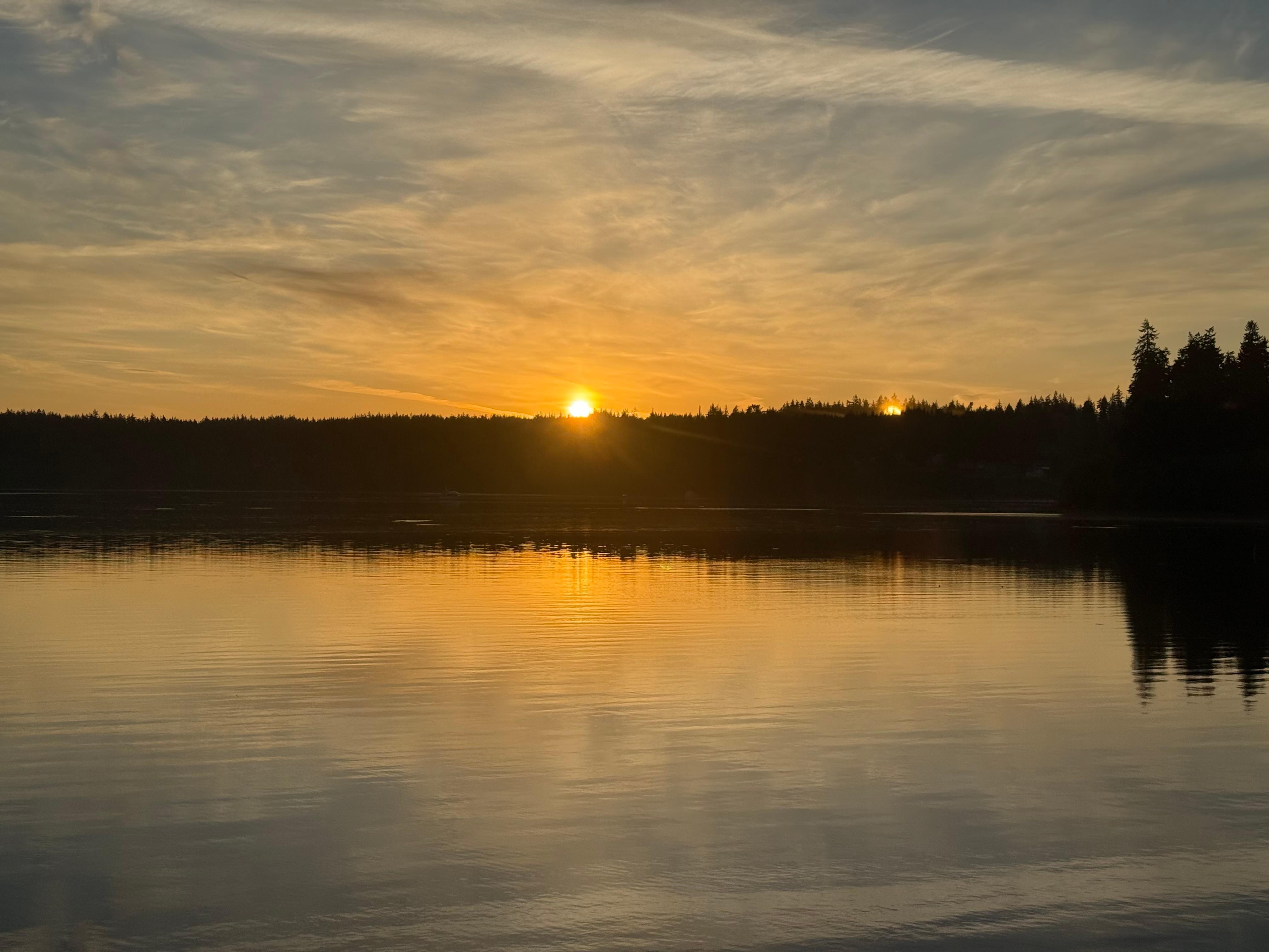 View of the sunset from the bayside of the house. CJ 04/2026