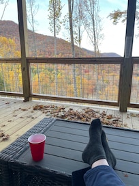 Enjoying a drink on deck