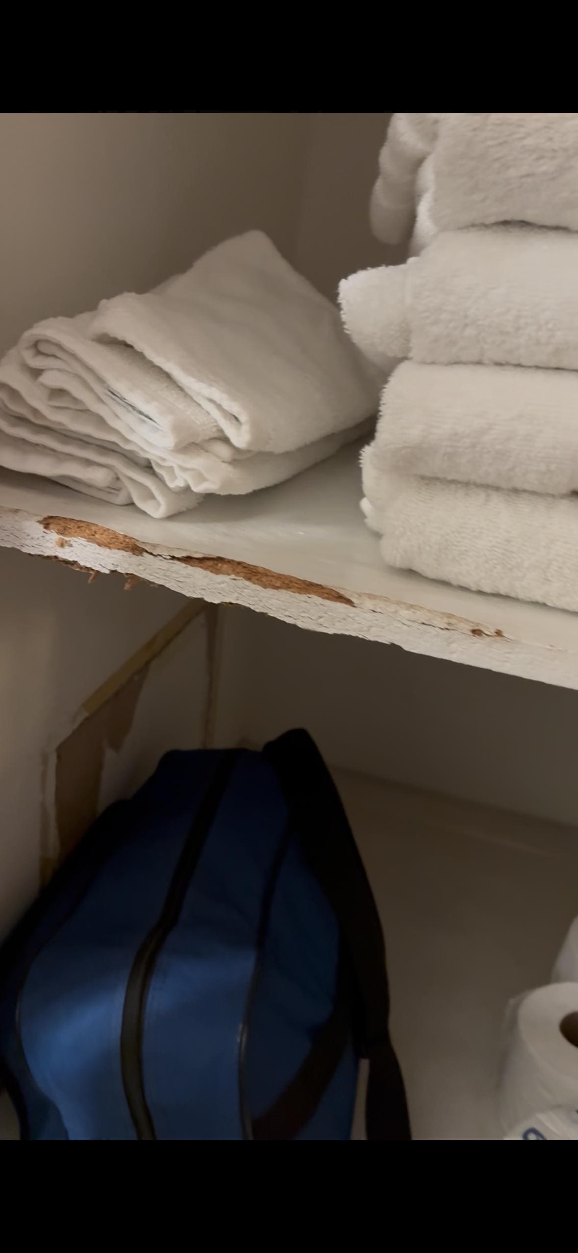 Bathroom closet shelf