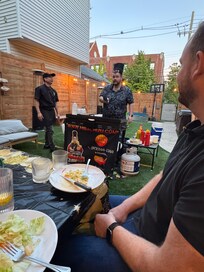 Hibachi chef birthday celebration.