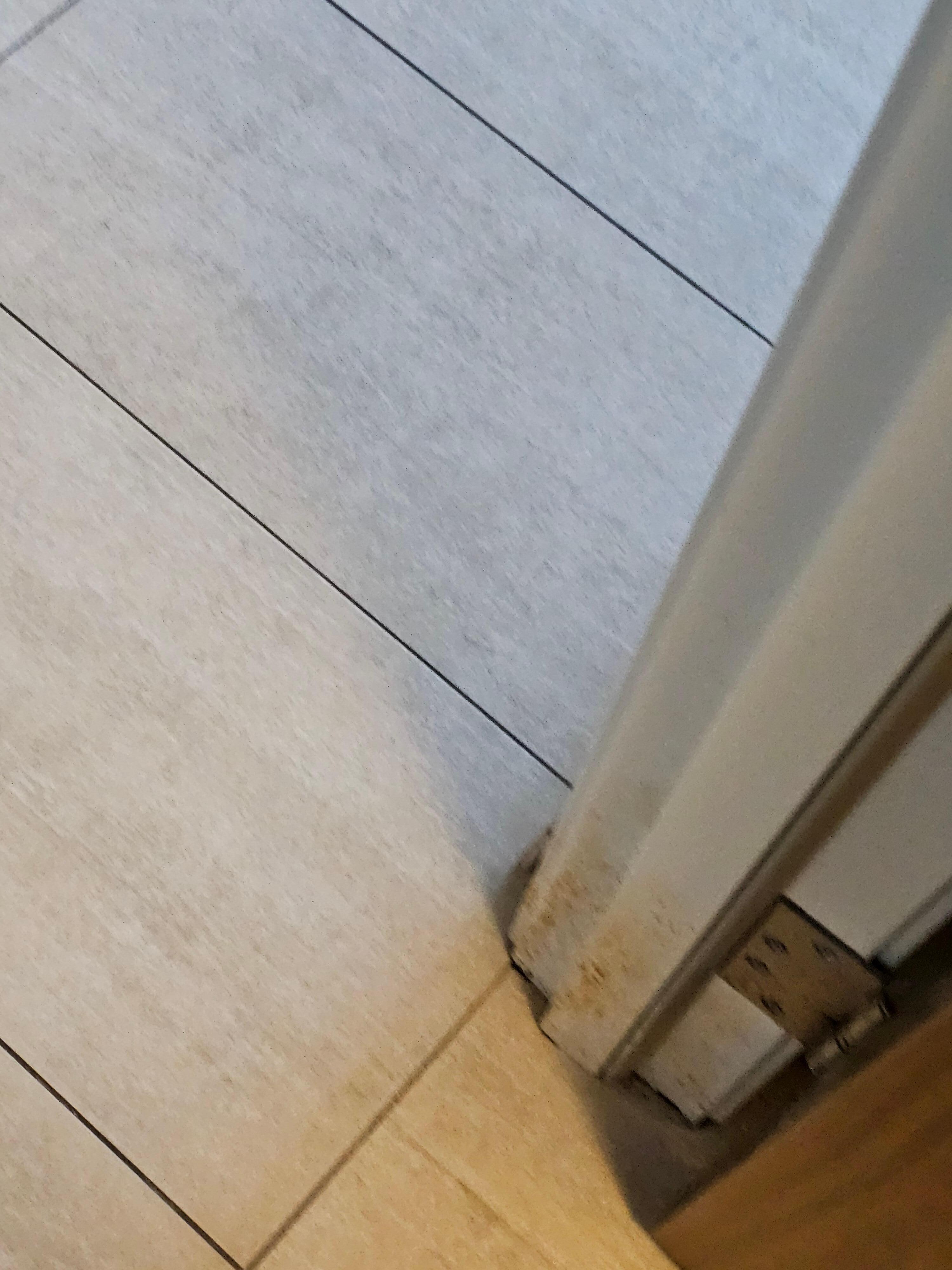 Rust on door frame to bathroom