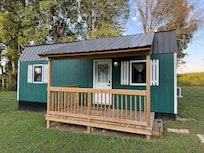 Nice deck, sat out here all day, sunny in the afternoon when the sun gets in front of you. May want to have something to block it if it is warm.