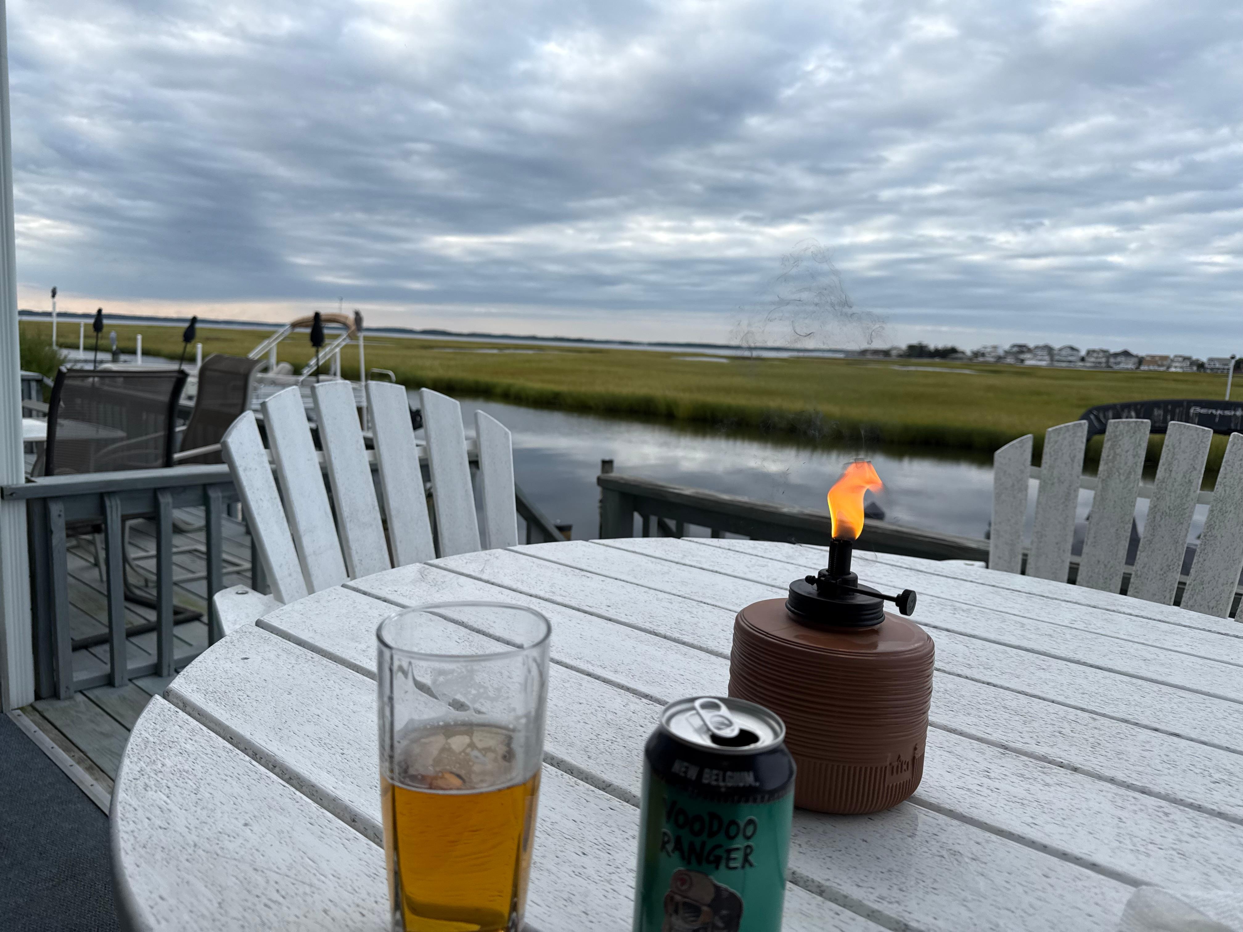 Just having a beer to relax.
