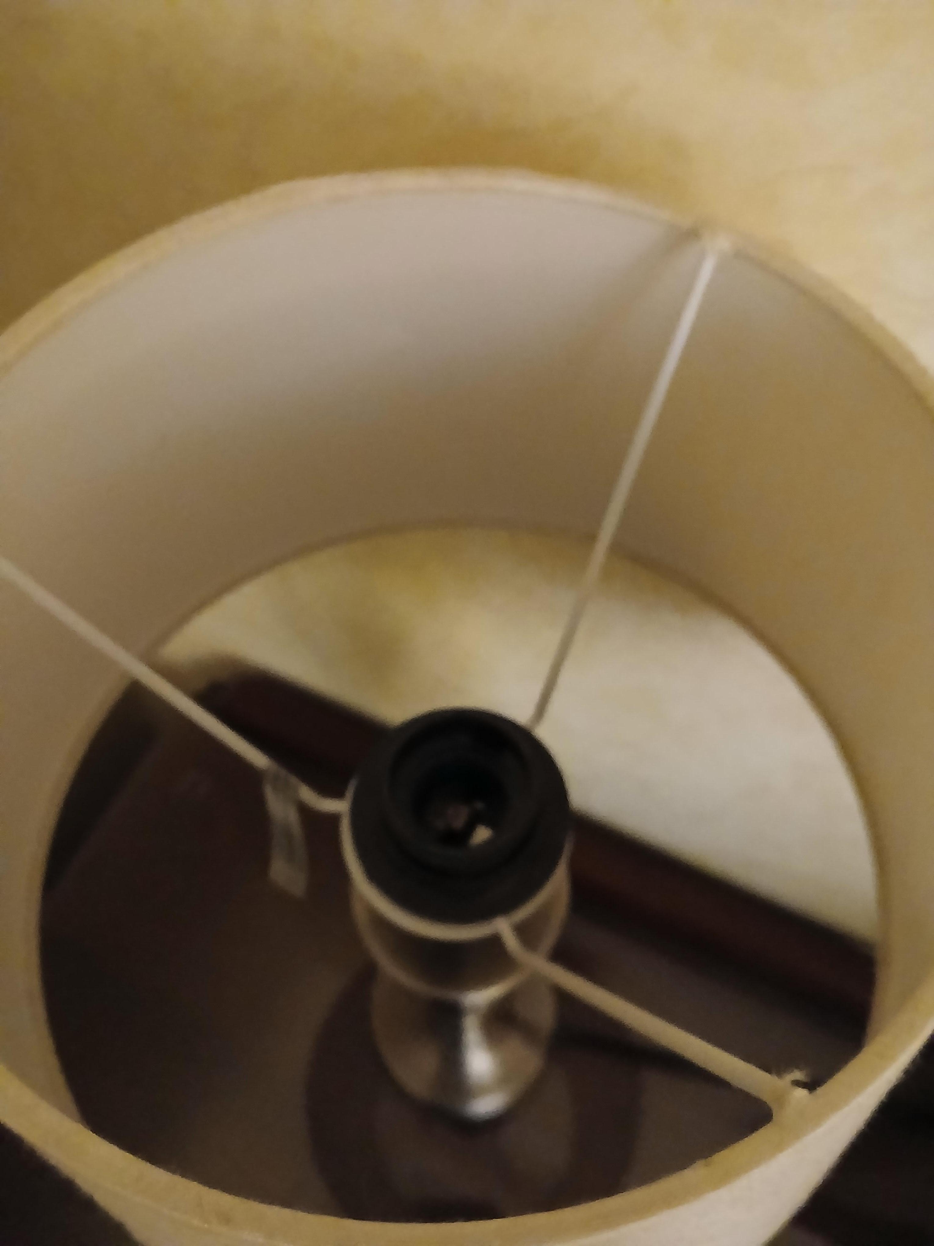 Bed side lamp on the side I was on