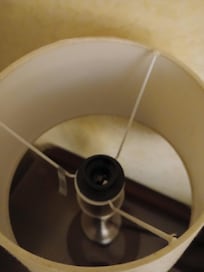 Bed side lamp on the side I was on