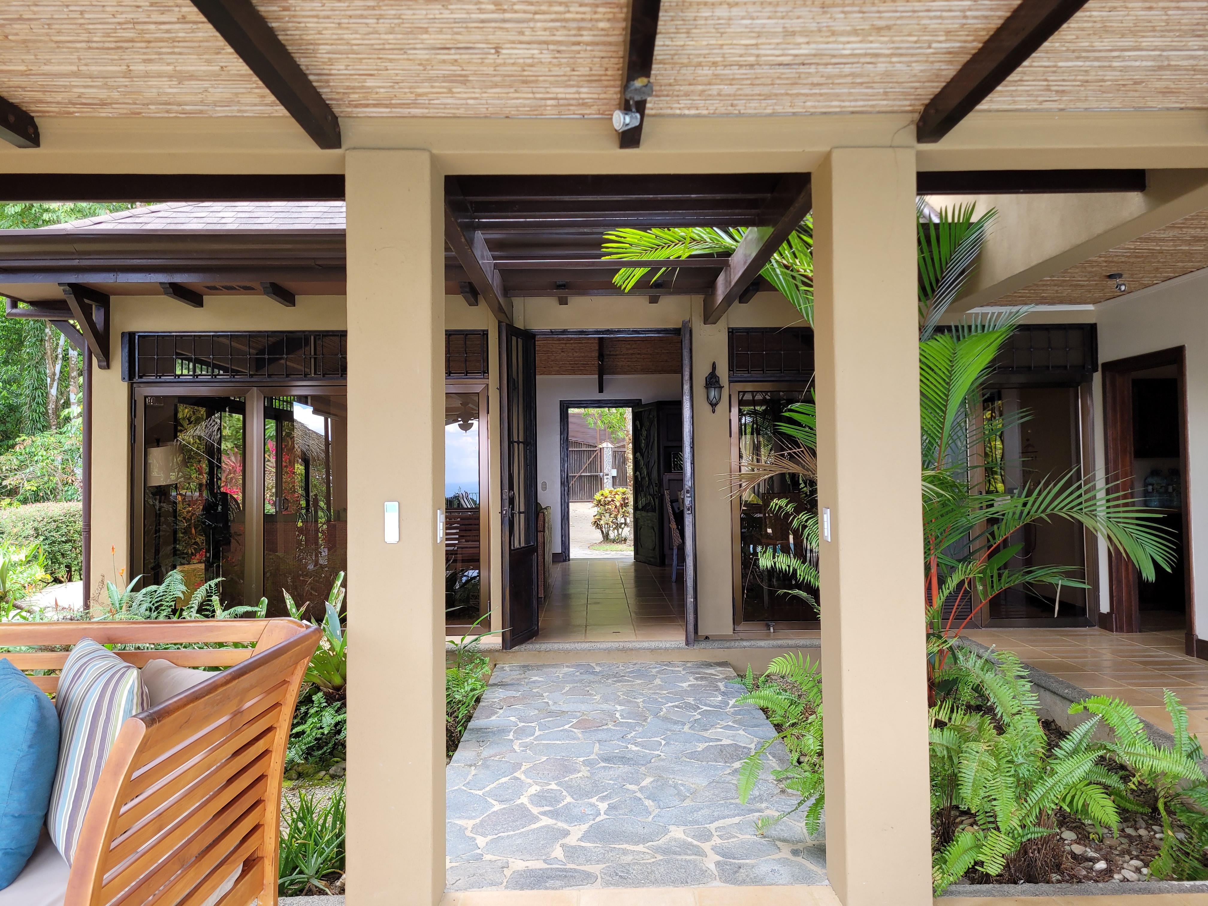 View from patio out to front gate