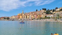 A lovely walk along the promenade with a view of Menton old town