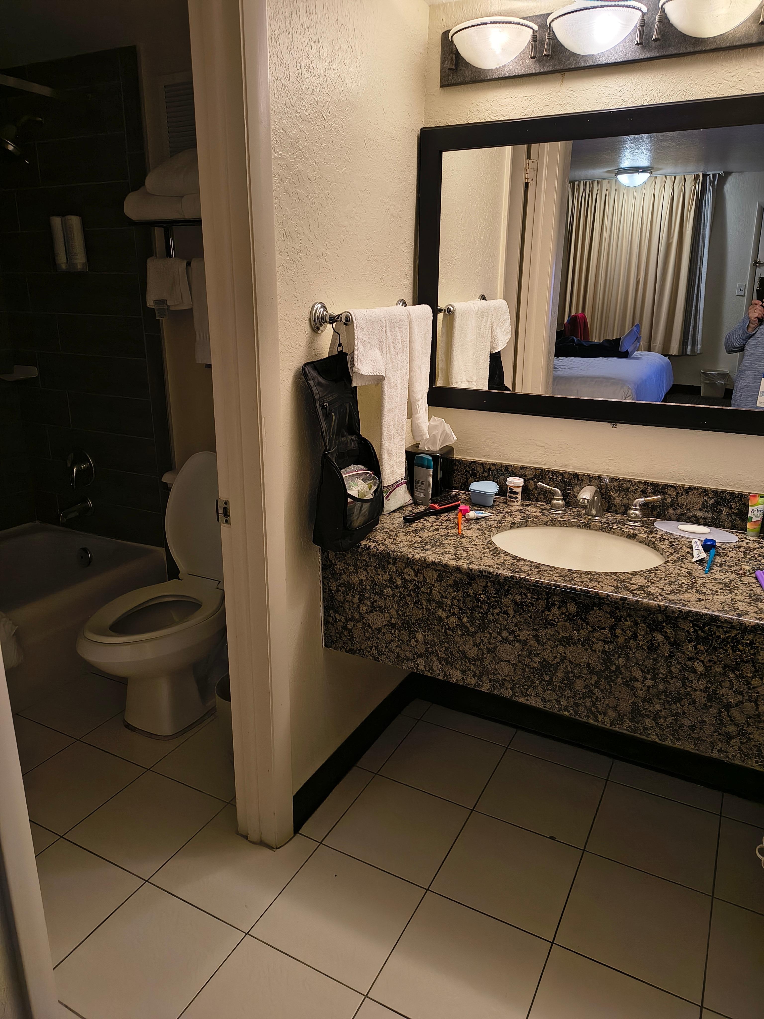 vanity outside bathroom a plus