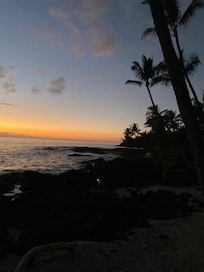 A tropical sunset.