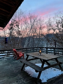 Sunset from large deck.