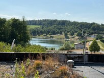 View of the lake from the restaurant above the bungalow.