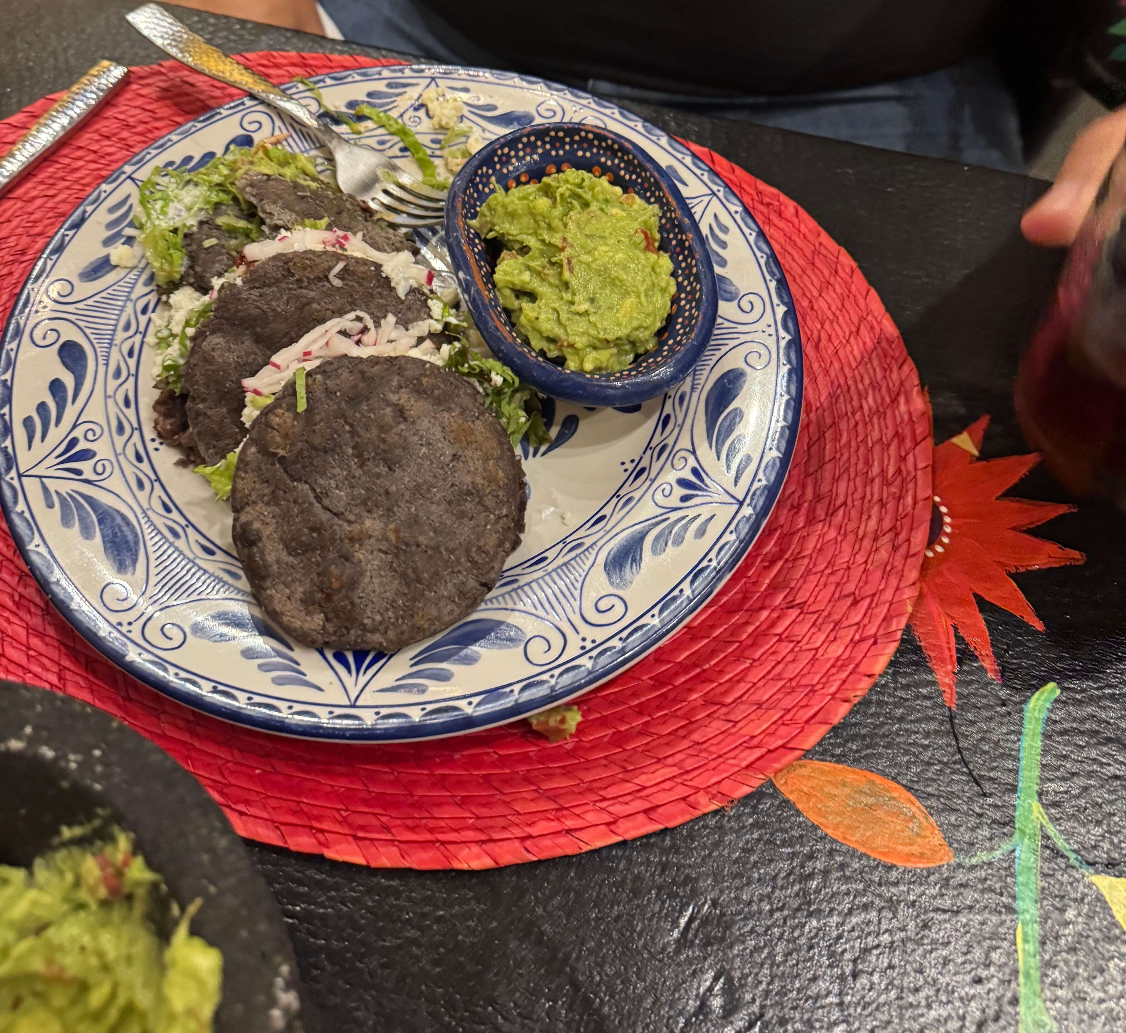 Beef gorditas at the restaurant. 