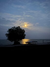 Full moon over the lake