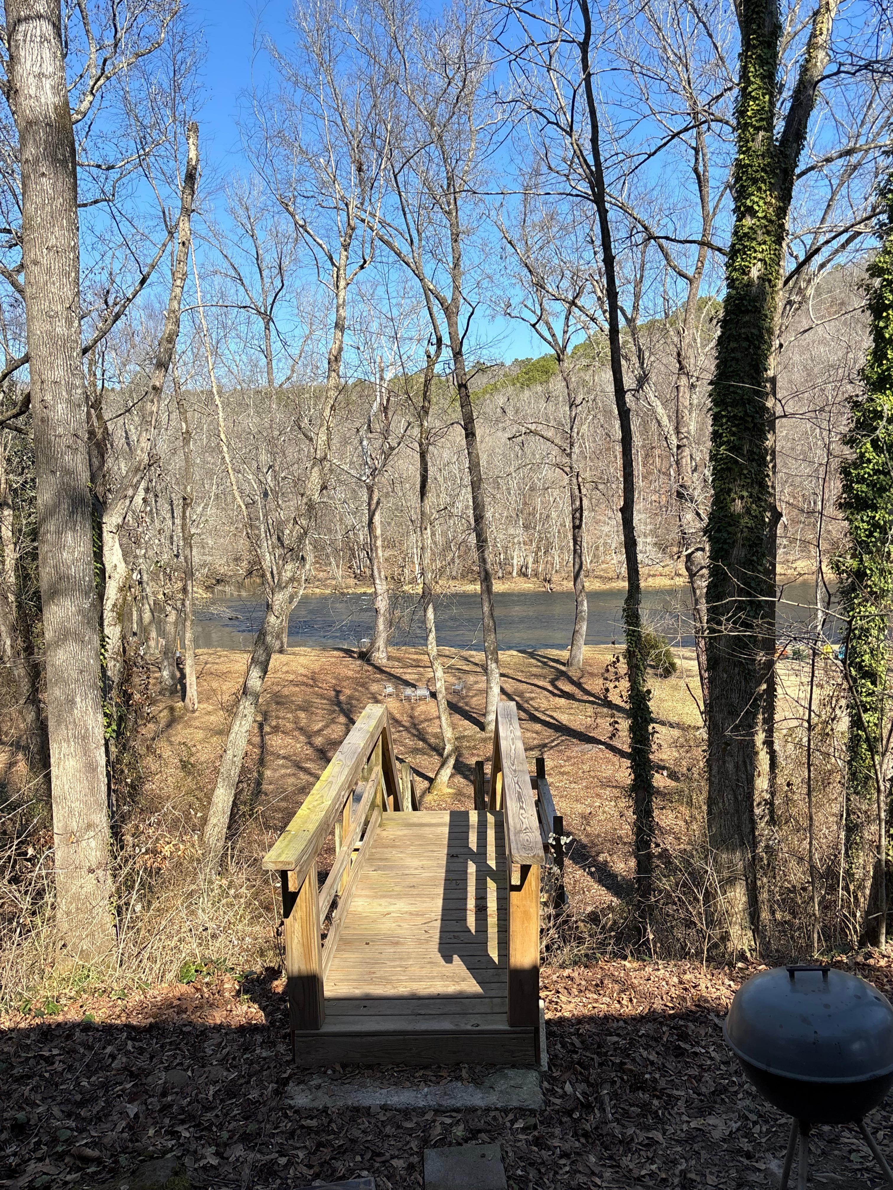 View from porch looking down toward river