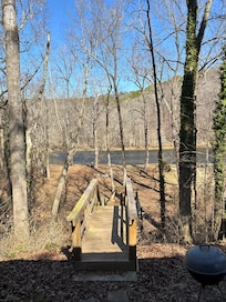 View from porch looking down toward river