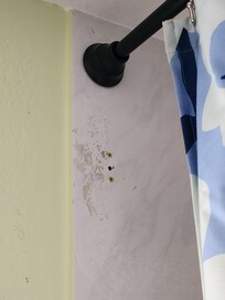 Holes in bathroom wall